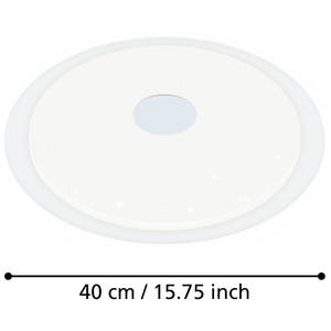 Plafoniera LED EGLO 75534, 18.8W, 2500lm, lumina calda, IP20, alb, crom Plafoniera LED EGLO 75534, 18.8W, 2500lm, lumina calda, IP20, alb, crom