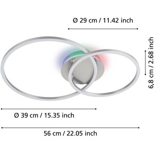 Plafoniera LED EGLO 75607, 12W, 1350lm, lumina variabila, IP20, alb Plafoniera LED EGLO 75607, 12W, 1350lm, lumina variabila, IP20, alb