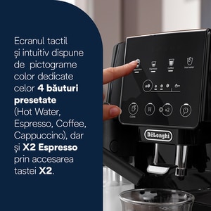 Espressor automat DELONGHI Magnifica Start ECAM220.60.B, 1.8l, 1450W, 15 bar, negru-argintiu Espressor automat DELONGHI Magnifica Start ECAM220.60.B, 1.8l, 1450W, 15 bar, negru-argintiu