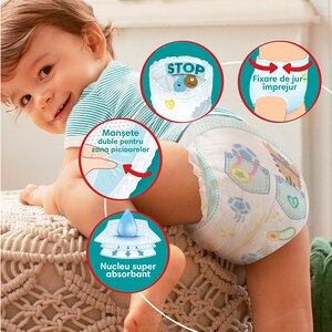 Scutece chilotel PAMPERS Pants Mega Box nr 7, Unisex, 17 kg+, 74 buc Scutece chilotel PAMPERS Pants Mega Box nr 7, Unisex, 17 kg+, 74 buc
