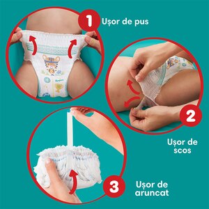 Scutece chilotel PAMPERS Pants Mega Box nr 3, Unisex, 6-11 kg, 128 buc Scutece chilotel PAMPERS Pants Mega Box nr 3, Unisex, 6-11 kg, 128 buc