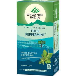 Ceai ORGANIC INDIA Tulsi Menta, 25 plicuri, 42.5g Ceai ORGANIC INDIA Tulsi Menta, 25 plicuri, 42.5g