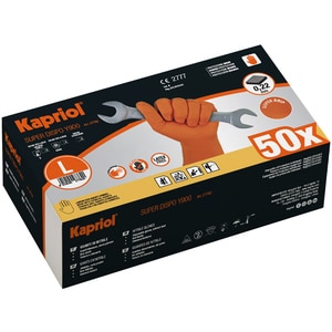 Manusi de protectie KAPRIOL 27763, marimea XL, 50 bucati, portocaliu Manusi de protectie KAPRIOL 27763, marimea XL, 50 bucati, portocaliu