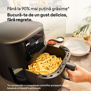 Friteuza cu aer cald BRAUN MultiFry 5 HF5034, 6l, 1.6kg, 2700W, negru-argintiu Friteuza cu aer cald BRAUN MultiFry 5 HF5034, 6l, 1.6kg, 2700W, negru-argintiu