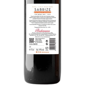 Vin rosu sec Sabrize Feteasca Neagra, 0.75L Vin rosu sec Sabrize Feteasca Neagra, 0.75L