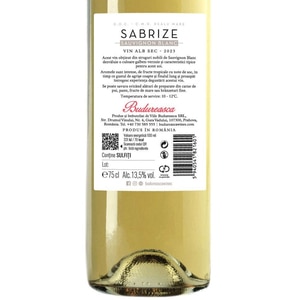 Vin alb sec Sabrize Sauvignon Blanc, 0.75L Vin alb sec Sabrize Sauvignon Blanc, 0.75L