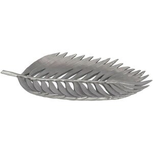 Decoratiune Frunza, rasina, 21 x 36 x 6 cm, argintiu Decoratiune Frunza, rasina, 21 x 36 x 6 cm, argintiu