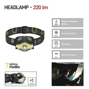 Lanterna LED PROMELEK, 220lm, 3 AAA, negru Lanterna LED PROMELEK, 220lm, 3 AAA, negru