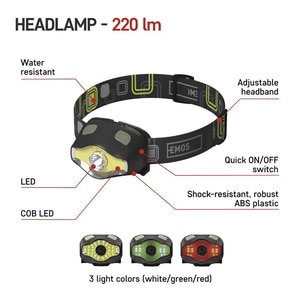 Lanterna LED PROMELEK, 220lm, 3 AAA, negru Lanterna LED PROMELEK, 220lm, 3 AAA, negru