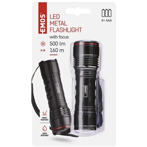 Lanterna LED PROMELEK, 500lm, 4 AAA, negru Lanterna LED PROMELEK, 500lm, 4 AAA, negru