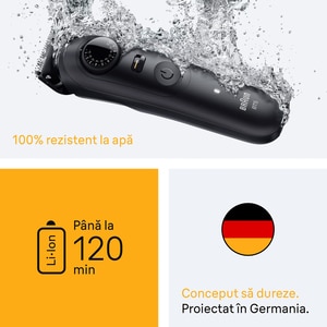 Aparat de tuns barba BRAUN Seria 5 BT5520, acumulator, 120 min autonomie, negru Aparat de tuns barba BRAUN Seria 5 BT5520, acumulator, 120 min autonomie, negru