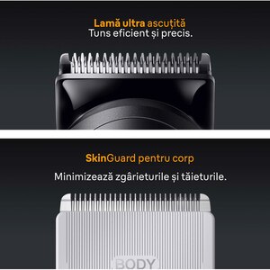 Aparat de tuns multifunctional 11 in 1 BRAUN Seria 5 AIO5560, acumulator, 120 min autonomie, argintiu Aparat de tuns multifunctional 11 in 1 BRAUN Seria 5 AIO5560, acumulator, 120 min autonomie, argintiu