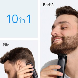 Aparat de tuns multifunctional 10 in 1 BRAUN Seria 3 AIO3560, acumulator, 50 min autonomie, negru Aparat de tuns multifunctional 10 in 1 BRAUN Seria 3 AIO3560, acumulator, 50 min autonomie, negru