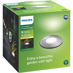 Spot LED Philips Moss, 3W, 270lm, 2700K, IP67, crom Spot LED Philips Moss, 3W, 270lm, 2700K, IP67, crom