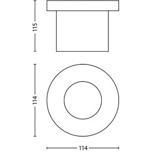 Spot LED Philips Moss, 3W, 270lm, 2700K, IP67, crom Spot LED Philips Moss, 3W, 270lm, 2700K, IP67, crom