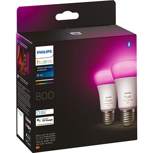 Pachet becuri LED PHILIPS Hue 8719514328365, A60 9W (60W), E27, Lumina RGB, 2 buc Pachet becuri LED PHILIPS Hue 8719514328365, A60 9W (60W), E27, Lumina RGB, 2 buc
