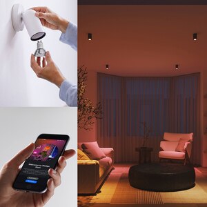 Bec LED PHILIPS HUE Essential, GU10, 5W, 345lm, Wi-Fi, lumina variabila, compatibil Alexa, Google Assistant Bec LED PHILIPS HUE Essential, GU10, 5W, 345lm, Wi-Fi, lumina variabila, compatibil Alexa, Google Assistant