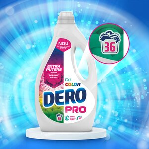 Detergent de rufe lichid DERO Pro Color Gel, 1.8 l, 36 spalari Detergent de rufe lichid DERO Pro Color Gel, 1.8 l, 36 spalari