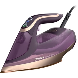 Fier de calcat PHILIPS Azur 8000 DST8040/30, 3000W, 260g/min, 350ml, talpa SteamGlide Elite, mov-auriu Fier de calcat PHILIPS Azur 8000 DST8040/30, 3000W, 260g/min, 350ml, talpa SteamGlide Elite, mov-auriu
