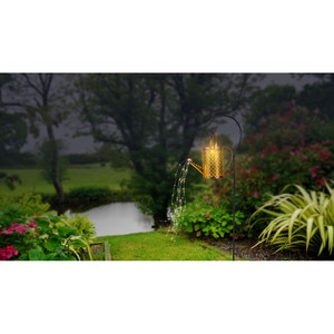 Lampa solara GLOBO stropitoare, 84.5cm, 3000K, IP44, metal, negru mat Lampa solara GLOBO stropitoare, 84.5cm, 3000K, IP44, metal, negru mat