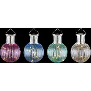 Decoratiune solara GLOBO tip bec, 3000K, IP44, metal, argintiu Decoratiune solara GLOBO tip bec, 3000K, IP44, metal, argintiu