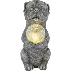 Lampa solara GLOBO caine, 3000K, IP44, plastic, gri mat Lampa solara GLOBO caine, 3000K, IP44, plastic, gri mat