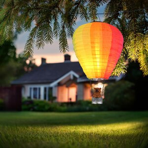 Lampa solara GLOBO balon aer cald, 1800K, IP44, plastic, argintiu Lampa solara GLOBO balon aer cald, 1800K, IP44, plastic, argintiu