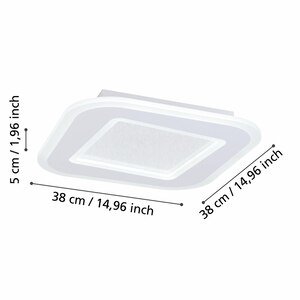 Plafoniera Led EGLO Macchioni, 20W, 2360lm, lumina variabila, IP20, alb Plafoniera Led EGLO Macchioni, 20W, 2360lm, lumina variabila, IP20, alb