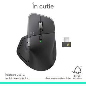Mouse Wireless LOGITECH MX Master 4, 8000 dpi, Bluetooth, grafit Mouse Wireless LOGITECH MX Master 4, 8000 dpi, Bluetooth, grafit
