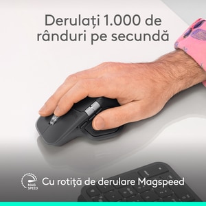 Mouse Wireless LOGITECH MX Master 4, 8000 dpi, Bluetooth, gri Mouse Wireless LOGITECH MX Master 4, 8000 dpi, Bluetooth, gri