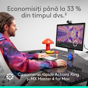 Mouse Bluetooth pentru Mac LOGITECH MX Master 4, 8000 dpi, argintiu Mouse Bluetooth pentru Mac LOGITECH MX Master 4, 8000 dpi, argintiu