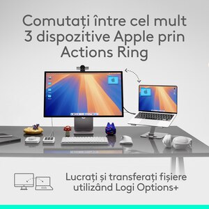 Mouse Bluetooth pentru Mac LOGITECH MX Master 4, 8000 dpi, argintiu Mouse Bluetooth pentru Mac LOGITECH MX Master 4, 8000 dpi, argintiu