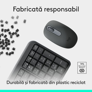 Kit tastatura si mouse Wireless LOGITECH MK250, Bluetooth, Layout US, negru Kit tastatura si mouse Wireless LOGITECH MK250, Bluetooth, Layout US, negru