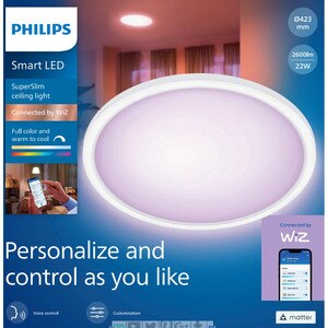 Plafoniera LED RGB, PHILIPS Superslim, 22W, IP20, aluminiu plastic, alb Plafoniera LED RGB, PHILIPS Superslim, 22W, IP20, aluminiu plastic, alb