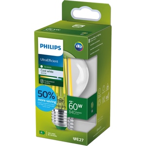 Bec LED filament PHILIPS, A60, E27, 4W, 4000K, 840lm, lumina neutra Bec LED filament PHILIPS, A60, E27, 4W, 4000K, 840lm, lumina neutra