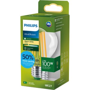 Bec LED filament PHILIPS, A60, E27, 7.3W, 2700K, 1535lm, lumina calda Bec LED filament PHILIPS, A60, E27, 7.3W, 2700K, 1535lm, lumina calda