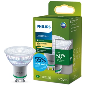 Spot LED PHILIPS, 2.1W, 375lm, IP20, lumina calda, transparent Spot LED PHILIPS, 2.1W, 375lm, IP20, lumina calda, transparent