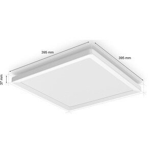 Plafoniera LED PHILIPS HUE Tento, LED RGB, 22W, 2000 lm, IP20, 2000-6500 K, aluminiu plastic, alb Plafoniera LED PHILIPS HUE Tento, LED RGB, 22W, 2000 lm, IP20, 2000-6500 K, aluminiu plastic, alb