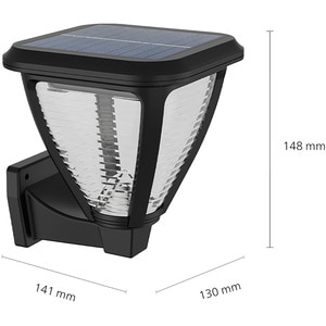 Lampa solara Philips Vapora, 1.5W, 200lm, IP44, plastic, negru Lampa solara Philips Vapora, 1.5W, 200lm, IP44, plastic, negru