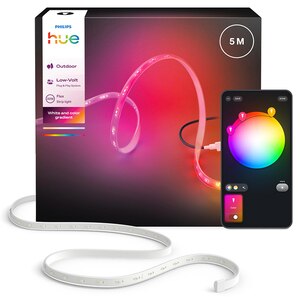 Banda LED exterior Smart PHILIPS Hue Flux, ZigBee, RGB, 30W, 3000lm, 5m Banda LED exterior Smart PHILIPS Hue Flux, ZigBee, RGB, 30W, 3000lm, 5m