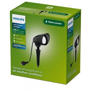 Spot de exterior PHILIPS Cylr Ground, LED, 4.6 W, 350lm, IP44, negru Spot de exterior PHILIPS Cylr Ground, LED, 4.6 W, 350lm, IP44, negru