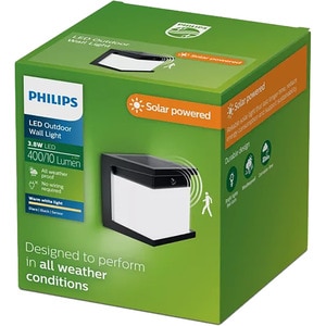 Lampa solara Philips Diara, 3.8W, 400lm, IP44, plastic, negru Lampa solara Philips Diara, 3.8W, 400lm, IP44, plastic, negru