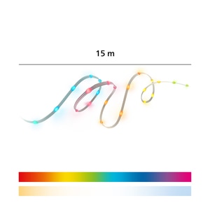 Ghirlanda luminoasa Smart LED PHILIPS, interior/exterior, RGB, 2.4W, 280lm, 10 m Ghirlanda luminoasa Smart LED PHILIPS, interior/exterior, RGB, 2.4W, 280lm, 10 m