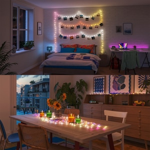 Ghirlanda luminoasa Smart LED PHILIPS, interior/exterior, RGB, 2.4W, 280lm, 10 m Ghirlanda luminoasa Smart LED PHILIPS, interior/exterior, RGB, 2.4W, 280lm, 10 m