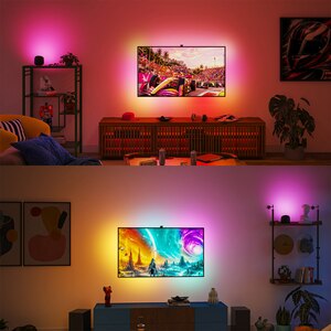Pachet PHILIPS Smart Screen Sync, camera + banda LED RGB, pentru TV 40-50", 15W, 200lm, 2.7 m Pachet PHILIPS Smart Screen Sync, camera + banda LED RGB, pentru TV 40-50", 15W, 200lm, 2.7 m