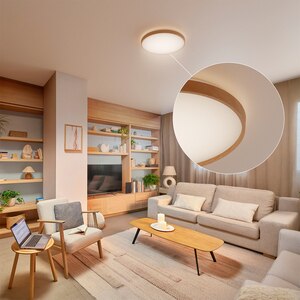 Plafoniera LED PHILIPS Stylique, 17W, 1800lm, IP20, lumina calda, maro Plafoniera LED PHILIPS Stylique, 17W, 1800lm, IP20, lumina calda, maro