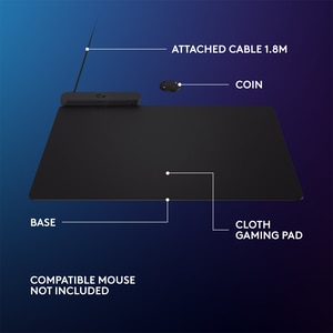 Mouse Pad Gaming LOGITECH Powerplay 2, negru Mouse Pad Gaming LOGITECH Powerplay 2, negru