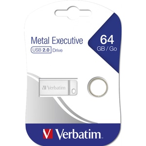 Memorie USB VERBATIM Metal Executive, 64GB, USB 2.0, argintiu Memorie USB VERBATIM Metal Executive, 64GB, USB 2.0, argintiu