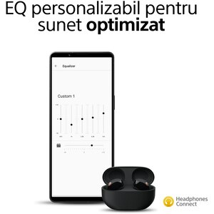 Casti SONY WF-1000XM5B, True Wireless, Bluetooth, In-ear, Microfon, Noise Cancelling, negru Casti SONY WF-1000XM5B, True Wireless, Bluetooth, In-ear, Microfon, Noise Cancelling, negru
