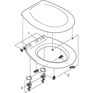 Capac WC GROHE Bau 39492000, duroplast, alb Capac WC GROHE Bau 39492000, duroplast, alb